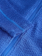 Cobalt Blue Crinkle Long Sleeve Rash Swimsuit - Image 4 of 4