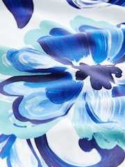 Porcelana en blanco/azul - Vestido de baño con falda efecto moldeador y vientre plano - Imagen 4 de 4