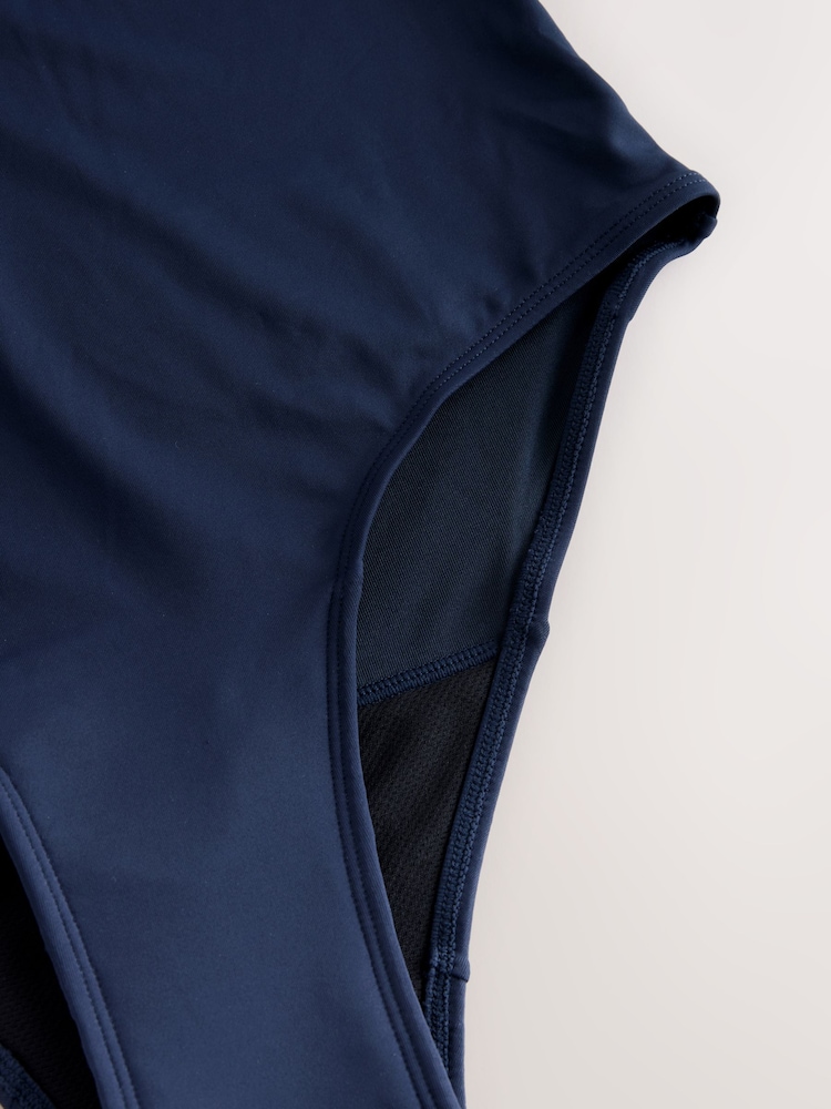 Navy Blue Period Bandeau Tummy Control Swimsuit - Image 8 of 8 Navy Blue Period Bandeau Tummy Control Swimsuit - Image 8 of 8