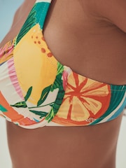 Red/Green Bow Front Padded Wired Bikini Top - Image 5 of 9