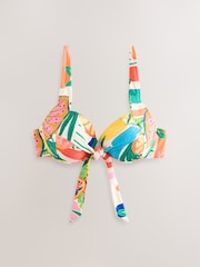 Red/Green Bow Front Padded Wired Bikini Top - Image 6 of 9