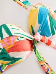 Red/Green Bow Front Padded Wired Bikini Top - Image 7 of 9