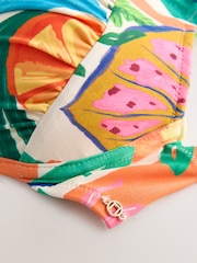 Red/Green Bow Front Padded Wired Bikini Top - Image 8 of 9