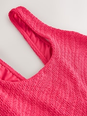 Pink Crinkle Wide Strap Tummy Control Scoop Swimsuit - Image 5 of 6