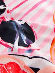 Pink Lobster Tablescape High Leg Tummy Control Scoop Swimsuit - Image 6 of 6