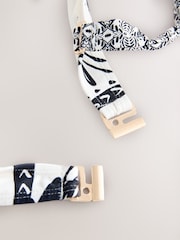 Black/Cream Palm Wired Bandeau Bikini Top - Image 3 of 4