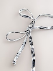 Cream/Pink Woodblock Padded Wired Plunge Bikini Top - Image 8 of 9