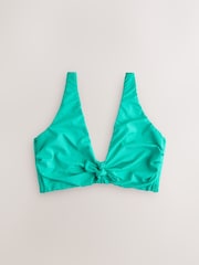 Textura de cebra rosa - Top de bikini escotado con aros y relleno - Imagen 1 de 4