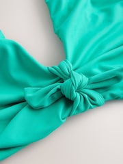 Textura de cebra rosa - Top de bikini escotado con aros y relleno - Imagen 2 de 4