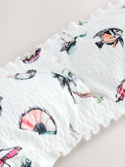 White Conversational Broderie Bandeau Bikini Top - Image 2 of 3