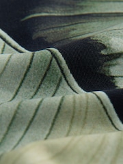 Green/Black Leaf High Waist Bikini Bottoms - Image 2 of 4