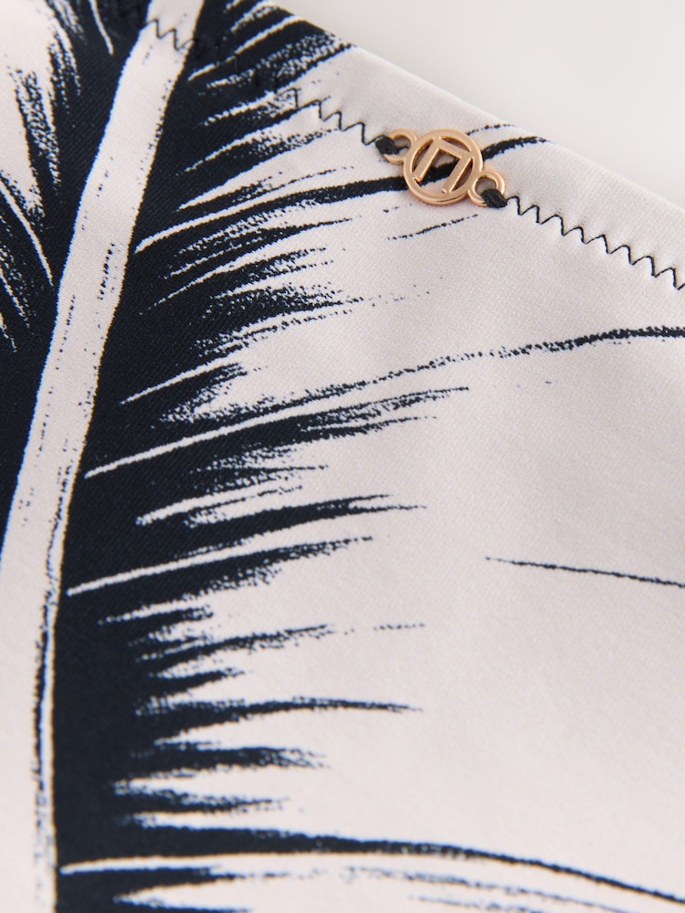 Green/Black Leaf High Waist Bikini Bottoms - Image 4 of 4 Green/Black Leaf High Waist Bikini Bottoms - Image 4 of 4