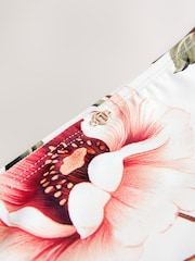 White/Red Floral High Waist Bikini Bottoms - Image 5 of 6