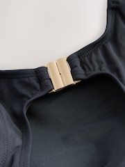 Black Mesh Panel High Neck Tummy Control Swimsuit - Image 3 of 3