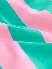 Pink/Green Stripe Tie Side Bikini Bottoms - Image 7 of 9