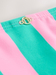 Pink/Green Stripe Tie Side Bikini Bottoms - Image 9 of 9