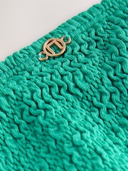 Aqua Green Crinkle High Leg Bikini Bottoms - Image 8 of 8