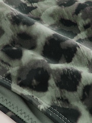 Green/Black Leopard Print Brazilian High Leg Bikini Bottoms - Image 8 of 8