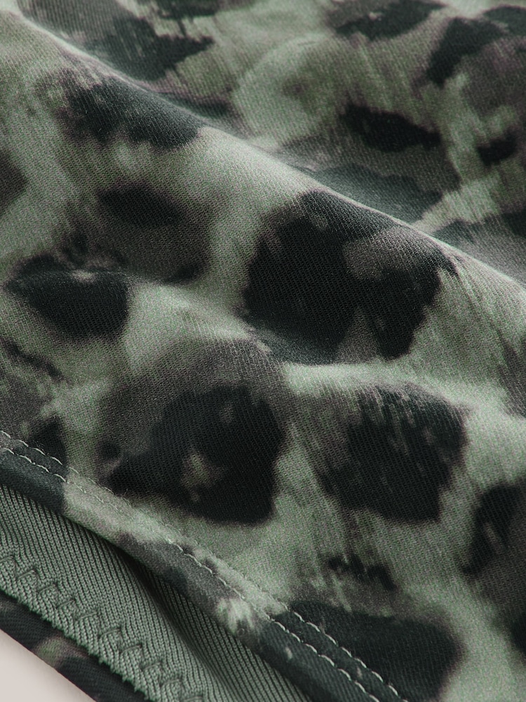 Green/Black Leopard Print Brazilian High Leg Bikini Bottoms - Image 9 of 9