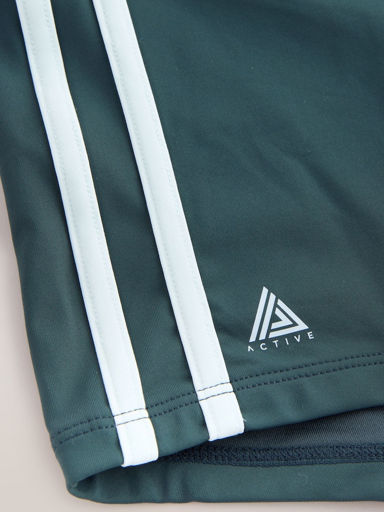 Teal Green Active Swim Short Bikini Bottoms - Image 2 of 3 Teal Green Active Swim Short Bikini Bottoms - Image 2 of 3