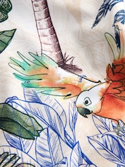 Cream/Navy Parrot Print Tummy Control Tankini Top - Image 9 of 9