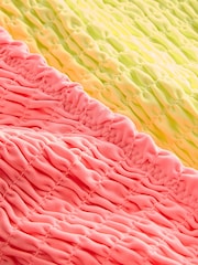 Coral neon/Lime neon - Shirred Tie Side Bikini Bottom 2 Pack - Imaginea 10 din 10