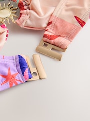 Star Print Hardware Halterneck Bandeau Bikini Top - Image 10 of 11