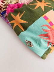 Star Print Hardware Halterneck Bandeau Bikini Top - Image 9 of 11