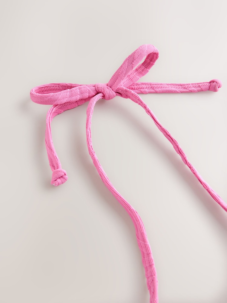 Aqua Green DD+ Knot Front Plunge Bikini Top - Image 2 of 4