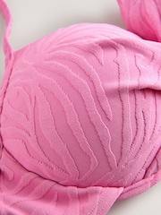 Aqua Green DD+ Knot Front Plunge Bikini Top - Image 4 of 4