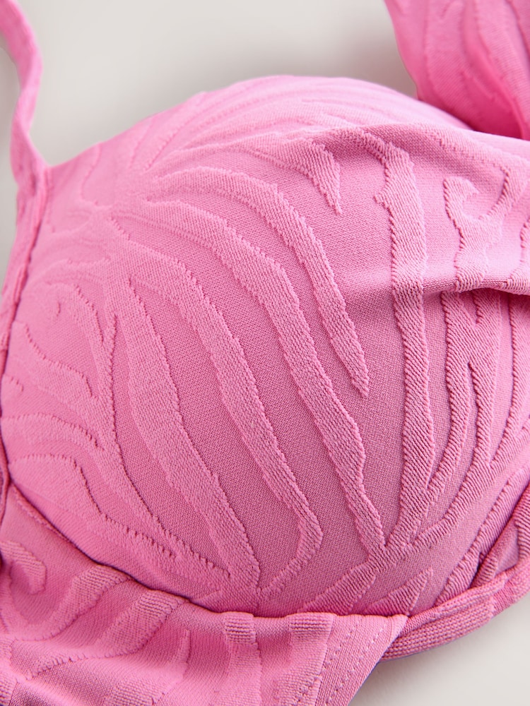 Aqua Green DD+ Knot Front Plunge Bikini Top - Image 4 of 4