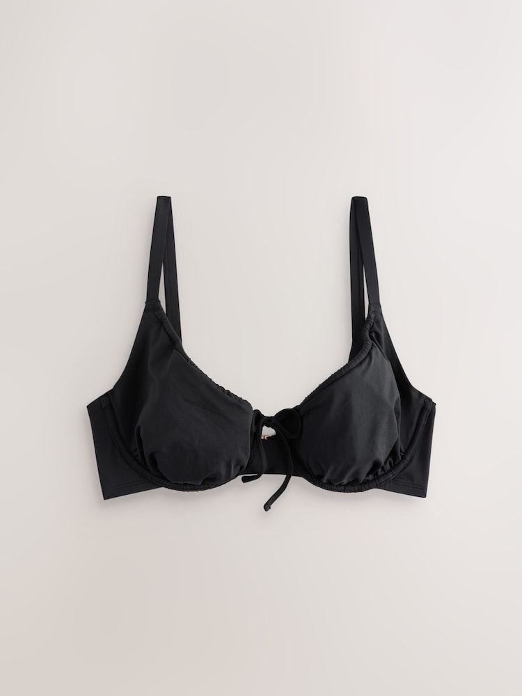 Black DD+ Wired Non Padded Bikini Top - Image 1 of 3