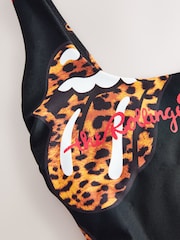 The Rolling Stones Black - Scoop Swimsuit - 8න් 7 වන රූපය