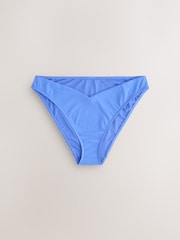 Cornflower Blue V Front High Leg Bikini Bottoms - Image 5 of 8