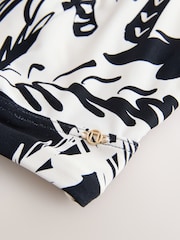 Black/Cream Palm DD+ Triangle Bikini Top - Image 8 of 9