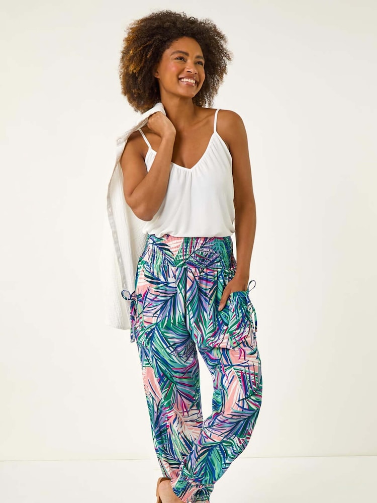Roman Blue Abstract Tie Pocket Trousers - Image 2 of 5