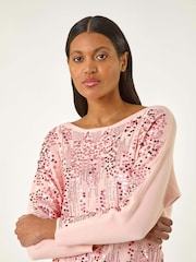 Roman Pink Sequin Textured Knit Jumper - Image 4 of 5