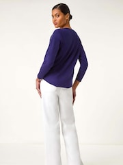 Roman Blue Sunray Shimmer Knit Jumper - Image 4 of 5