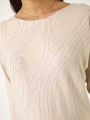 Creme - Roman Swirl Embellished Knit Jumper - Imagem 5 de 5