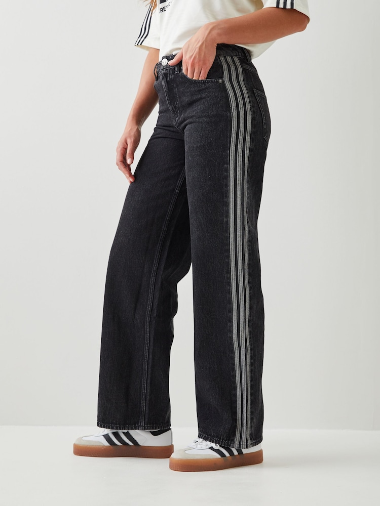 adidas Originals Denim Firebird Loose Track Pant Trousers - Imaginea 1 din 5
