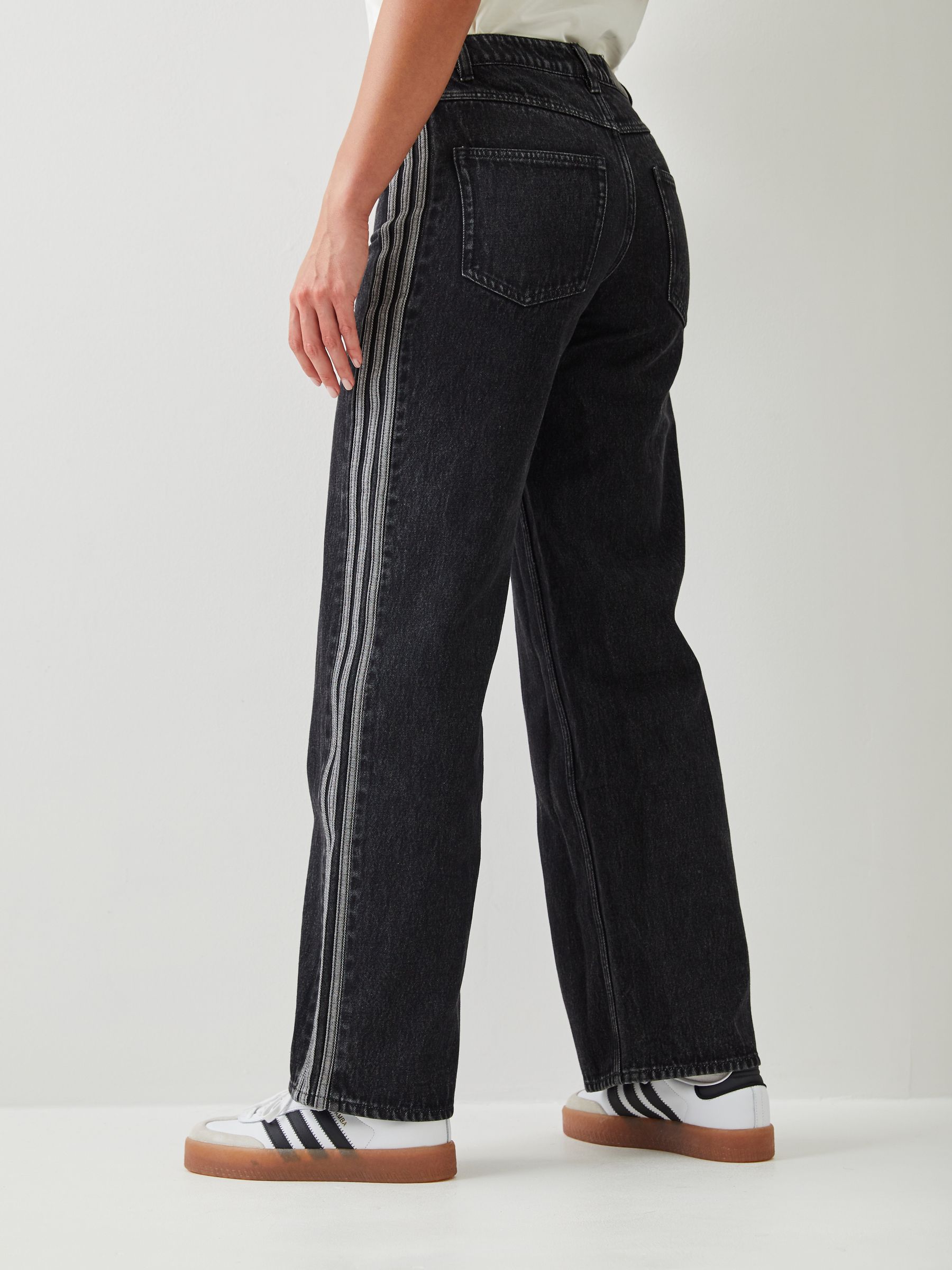 Buy adidas Originals Black Denim Firebird Loose Track Pant