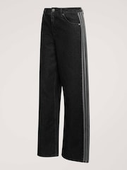 adidas Originals Black Denim Firebird Loose Track Pant Trousers - Image 12 of 12