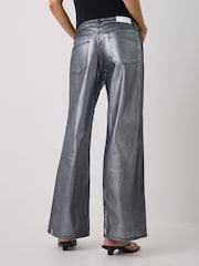 adidas originals Metallic Loose Fit Denim Jeans - Imaginea 10 din 12