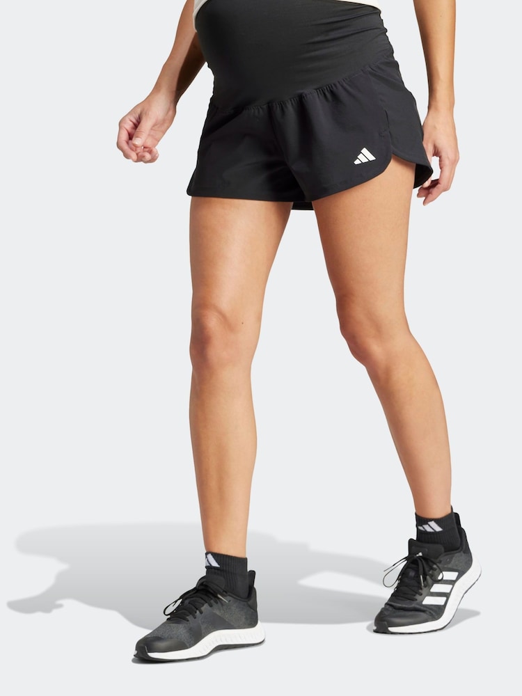 adidas Black/White adidas Pacer Woven Stretch Training Marternity - Image 6 of 6