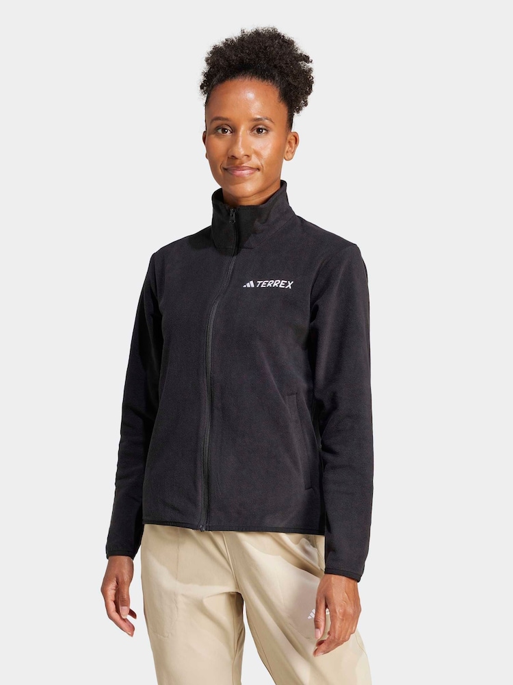 adidas Black Terrex Multi Essentials Full Zip Fleece Jacket - Image 1 of 7