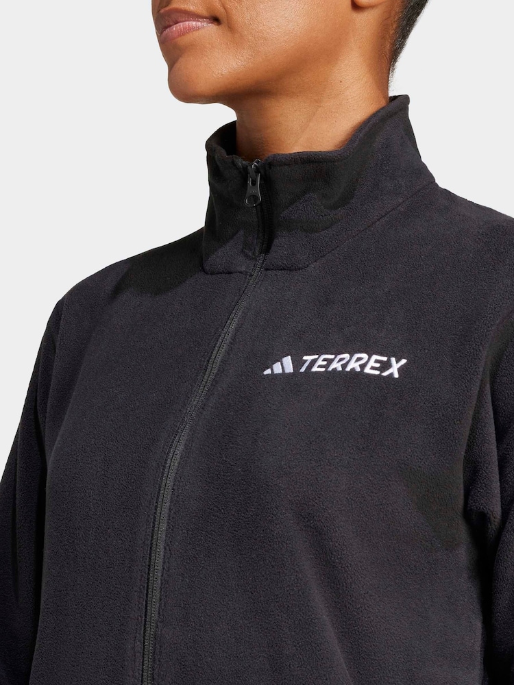 adidas Black Terrex Multi Essentials Full Zip Fleece Jacket - Image 2 of 7