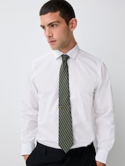 Green and White Pattern Tie - Image 1 of 5