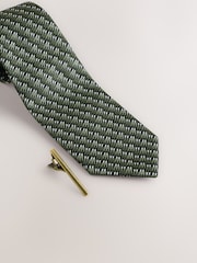 Green and White Pattern Tie - Image 5 of 5