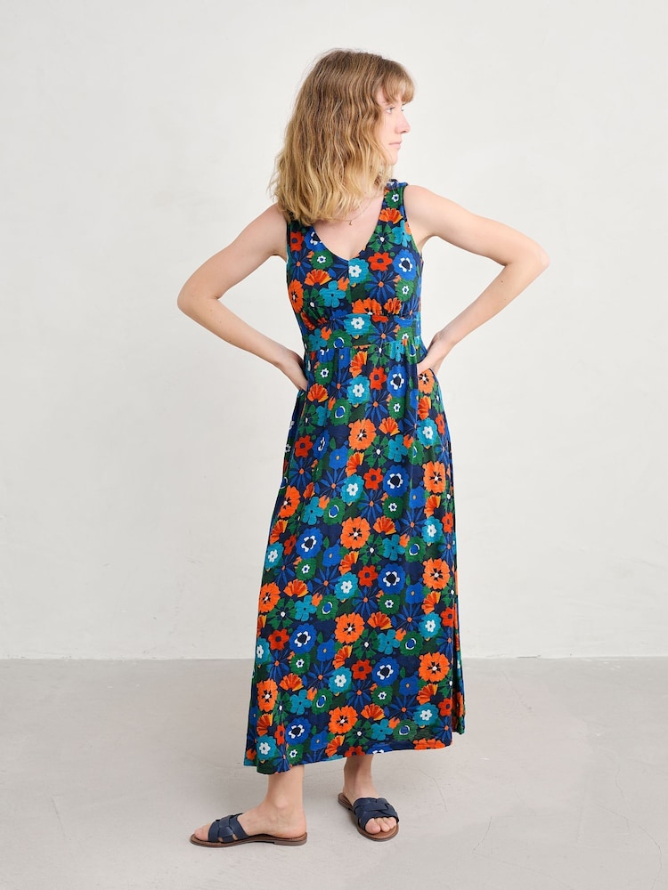 Seasalt Cornwall Blue Petite Petite Multi Polmanter Jersey Dress - Image 2 of 6 Seasalt Cornwall Blue Petite Petite Multi Polmanter Jersey Dress - Image 2 of 6