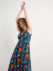 Seasalt Cornwall Blue Petite Petite Multi Polmanter Jersey Dress - Image 4 of 6